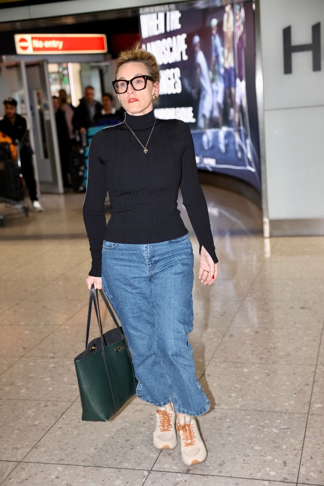 Grace was spotted at Heathrow airport after her long haul flight from Australia
