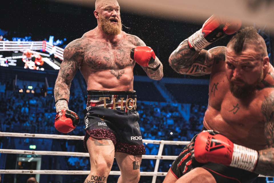 Thor has an undefeated record from his four boxing bouts