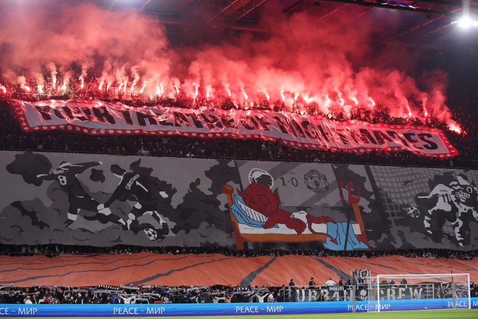 United stars were given a fiery welcome to Denmark