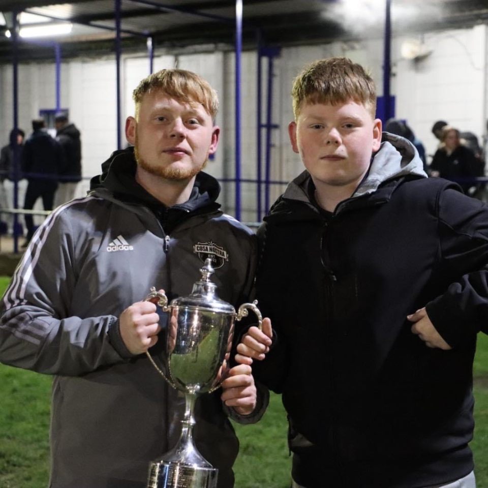 Alfie Lewis (right) was knifed to death outside a primary school