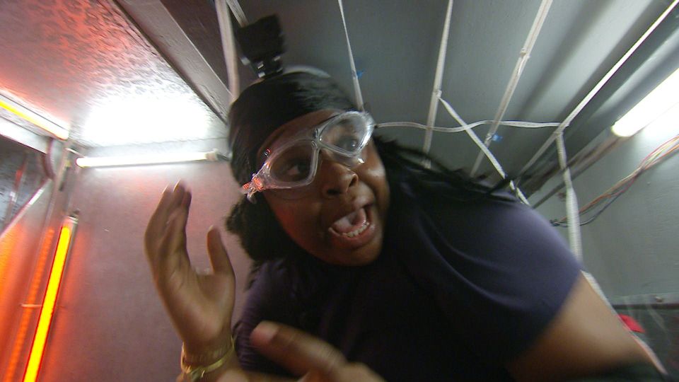 I'm A Celeb's Nella Rose looks petrified during this evening's instalment of the show