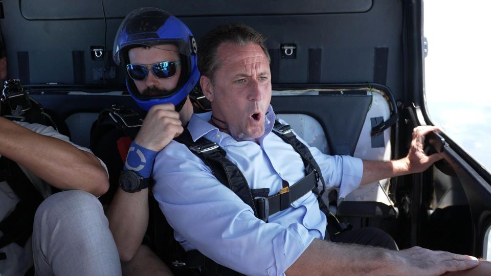 Hollyoaks actor Nick Pickard also looks nervous to take part in the infamous challenge