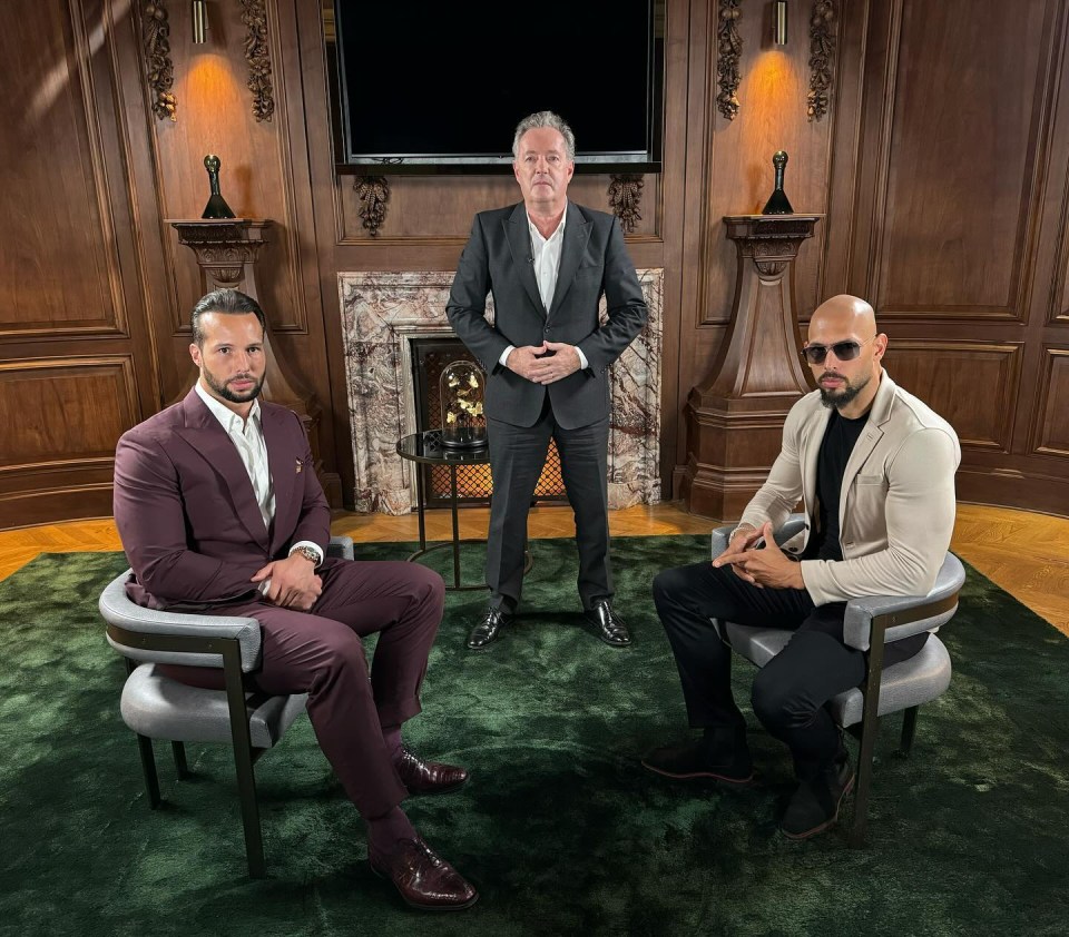 Piers Morgan interviewed Tate brothers Tristan and Andrew
