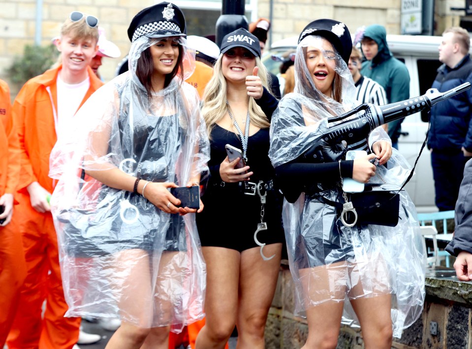 Revellers are prepared for rain in Leeds at the weeknd