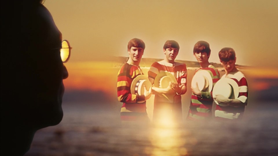 John Lennon and the young band are seen in the remarkable new music video