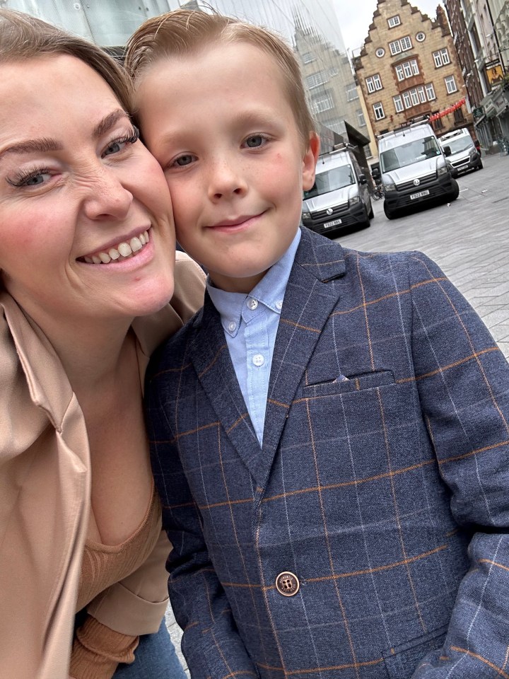 Casey Major-Bunce with her son Kaiser