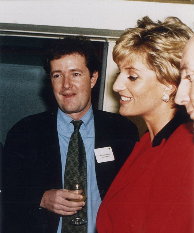 Piers with Diana, with whom he developed a ‘surprisingly friendly relationship’