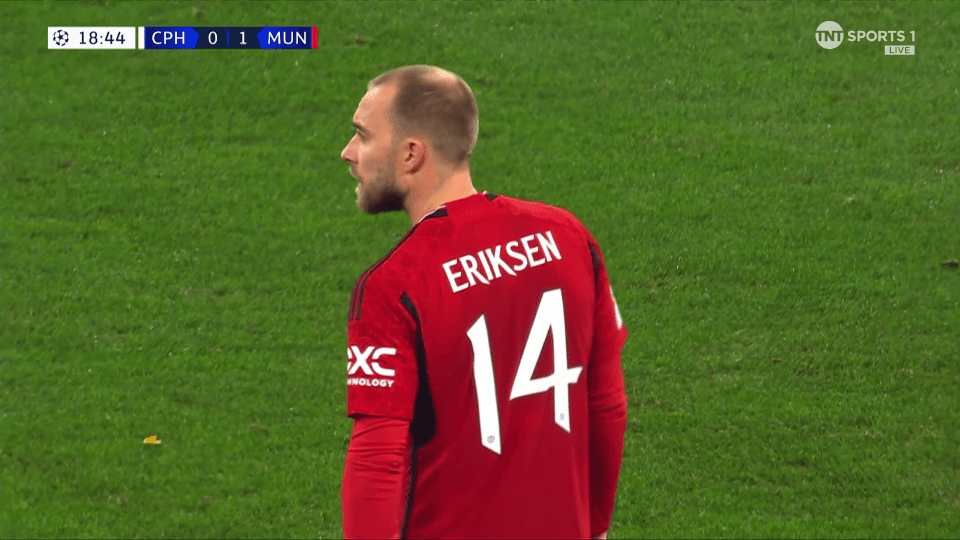 Cameras cut to Christian Eriksen who collapsed at the same stadium in 2021