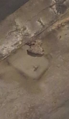 The ceiling was cracked