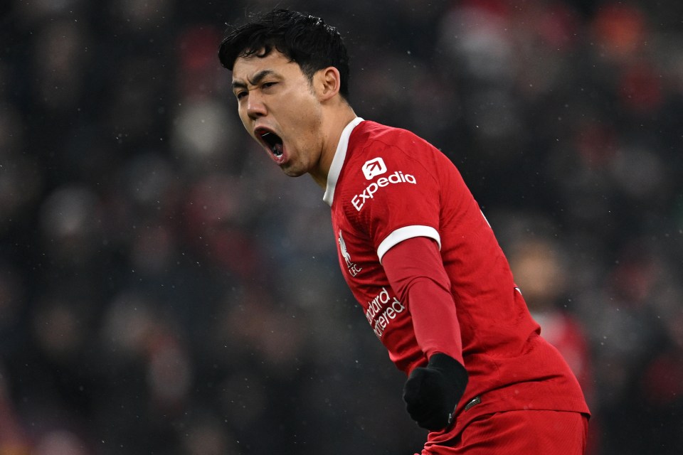 Wataru Endo equaliser for Liverpool in the 87th minute