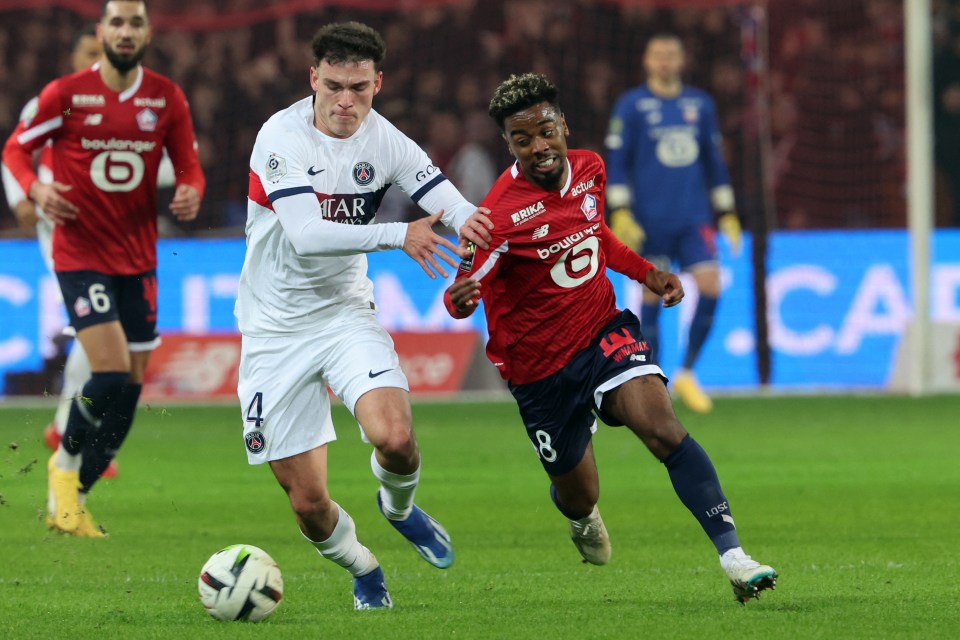 Angel Gomes, right, came through at Man Utd and is now at Lille