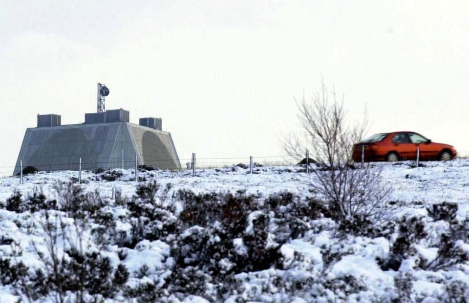 RAF Fylingdales on the North Yorkshire Moors tracked the UFO across the sky