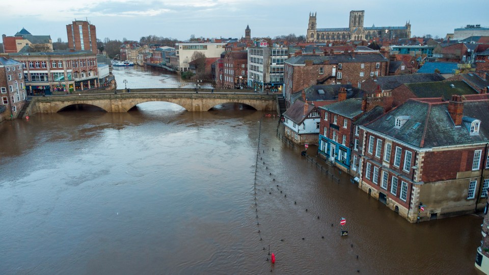 The River Ouse broke its banks today with water levels rising to 3.6m in York