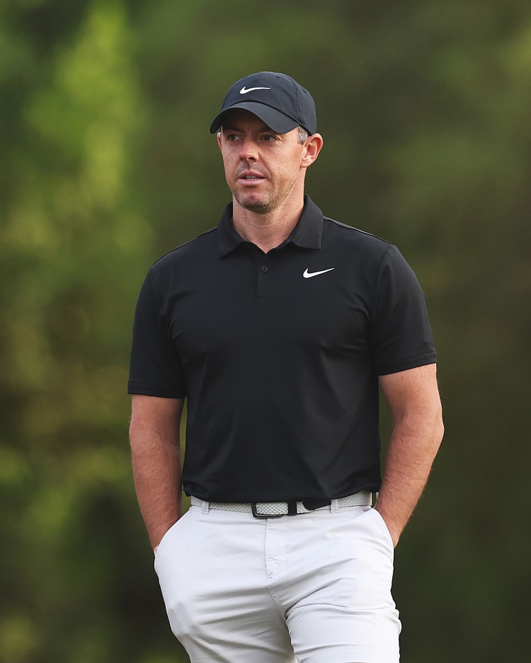 DUBAI, UNITED ARAB EMIRATES - NOVEMBER 14: Rory McIlroy of Northern Ireland looks on during the Pro-Am prior to the DP World Tour Championship on the Earth Course at Jumeirah Golf Estates on November 14, 2023 in Dubai, United Arab Emirates. (Photo by Oisin Keniry/Getty Images)