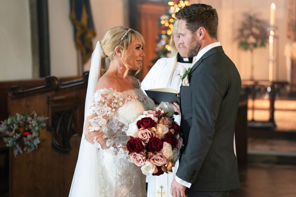 Keanu and his bride, Sharon Watts