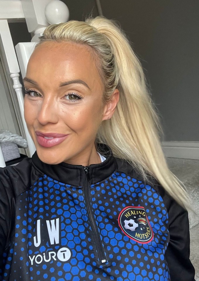 Jen plays football for Healing Hotspurs FC Womens