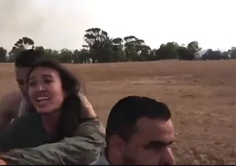 A student who attended a desert rave and a mother and her two young girls were among the innocent victims snatched by Hamas terrorists last night., , Noa Argamani, 25, was kidnapped yesterday as a video showed her sitting on the back of a militant's motorcycle, with her outstretched arms pointing towards her helpless boyfriend, pleading for her life., , She screams 'Don't kill me! No, no, no'  but the gunman speeds off. Noa hasn't been seen since., , Grab from MoL video, , boosted
