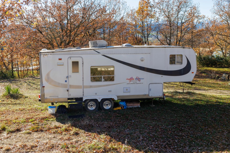 Pic Doug Seeburg - The caravan on La Fort campsite by Lac Montbel near Chalabre, France, where Melanie Batty, known as Rose, Alexs mum, lived.