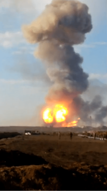 12 Russian troops died after they blew themselves up by accident when they were cooking on an open fire