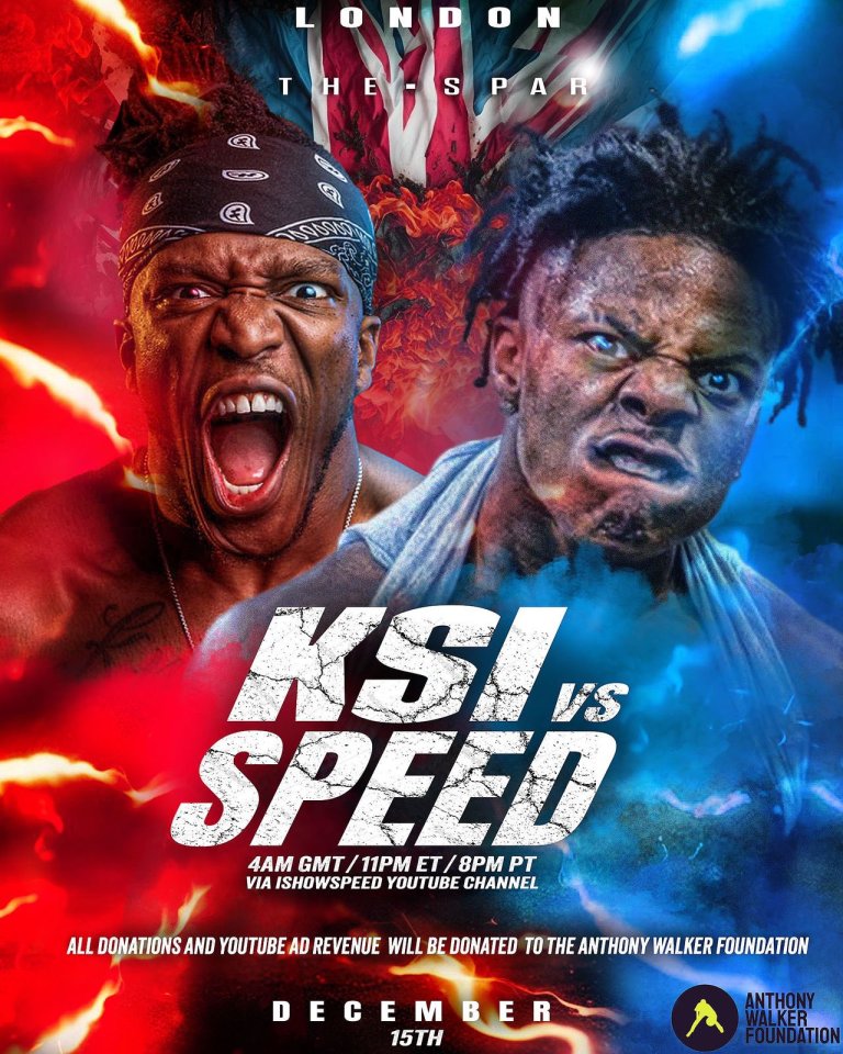 KSI will make a shock return to the ring next Friday to face fellow internet superstar IShowSpeed in a sparring match