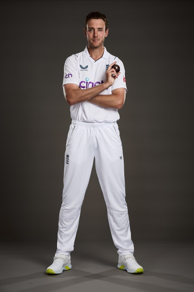 BURTON UPON TRENT, ENGLAND - MAY 24: Stuart Broad of England poses during a portrait session at St George's Park on May 24, 2022 in Burton upon Trent, England. (Photo by Julian Finney - ECB/ECB via Getty Images)