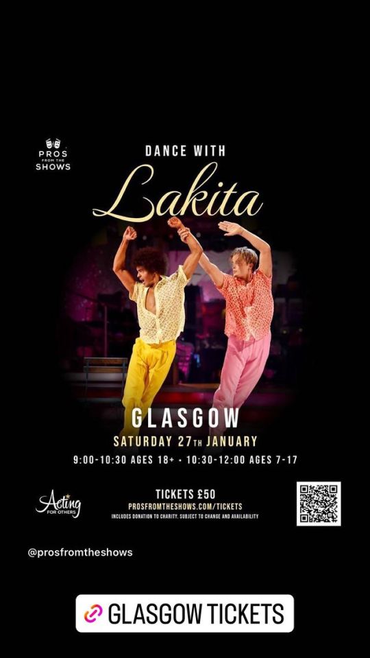 He is now teaching two dance classes with Nikita in Glasgow