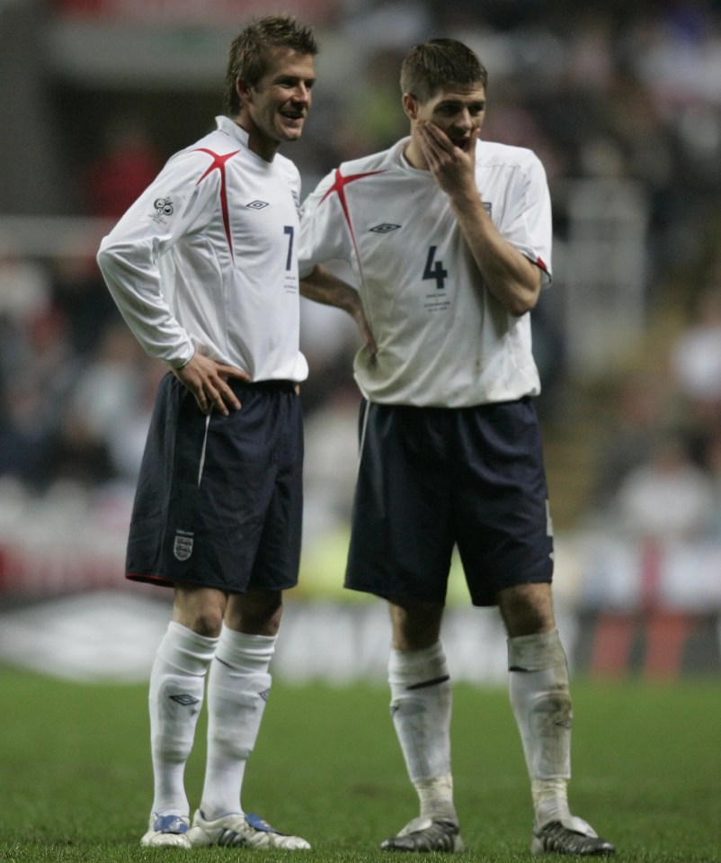 Lennon played alongside David Beckham and Steven Gerrard for England