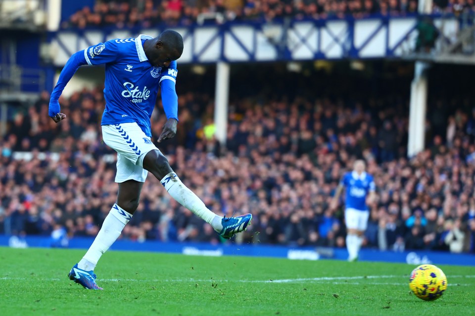 The goal gave Everton the lead as their good form continued