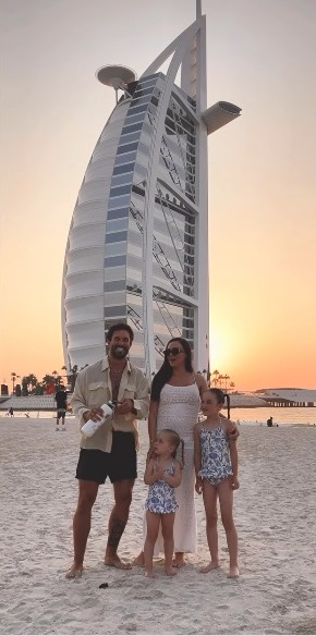 The former reality TV star is on a luxury holiday in Dubai with his family