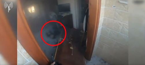 The dramatic scenes reportedly took place at an apartment in Gaza City