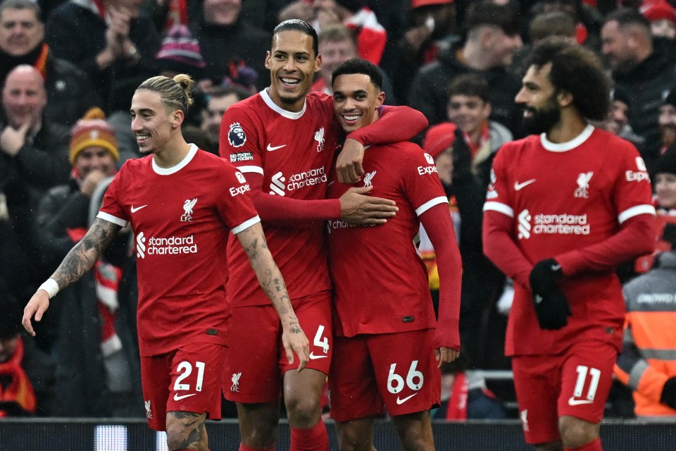 Alexander-Arnold's free-kick was turned in by Bernd Leno after 20 minutes