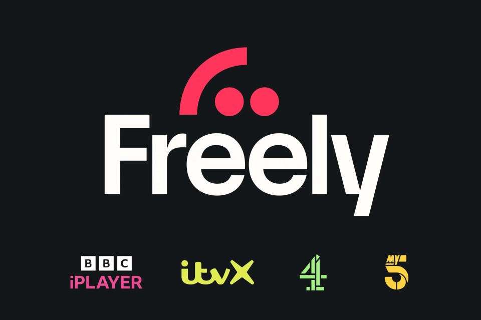a logo for freely with bbc iplayer itvx 4 and my 5