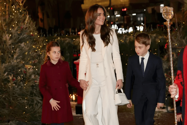 Princess Charlotte and Prince George joined their mum for the festive event