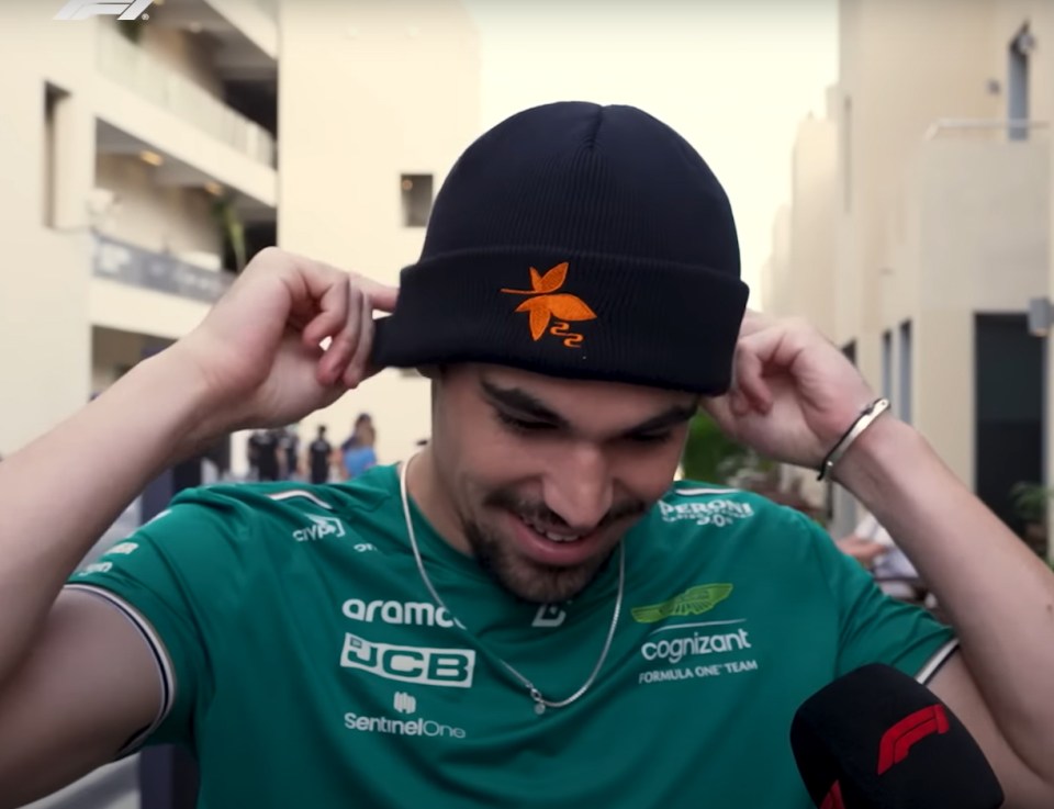 Lance Stroll was also bought some new headwear