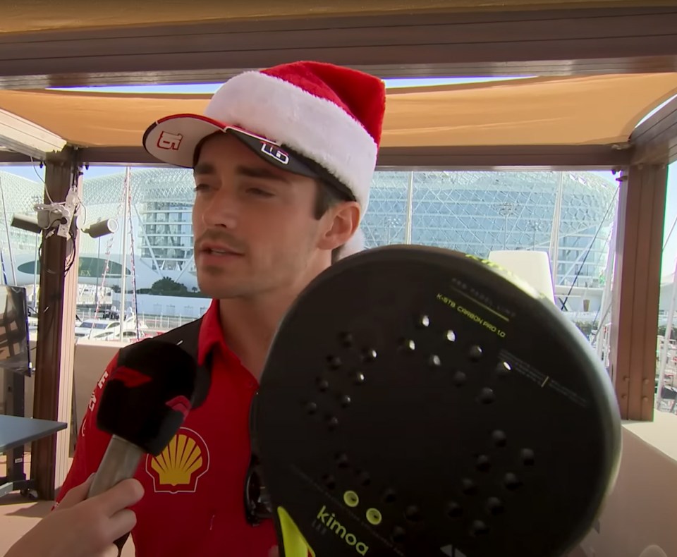 Charles Leclerc loved his new padel racquet
