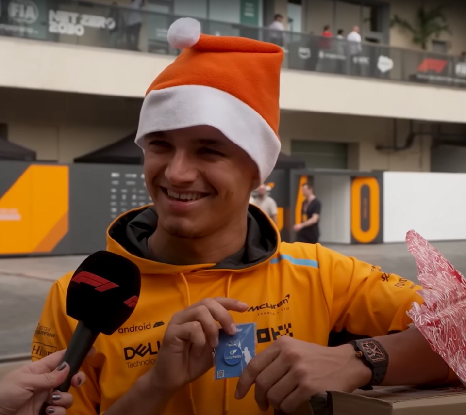 Lando Norris was given a tiny gift by Gasly