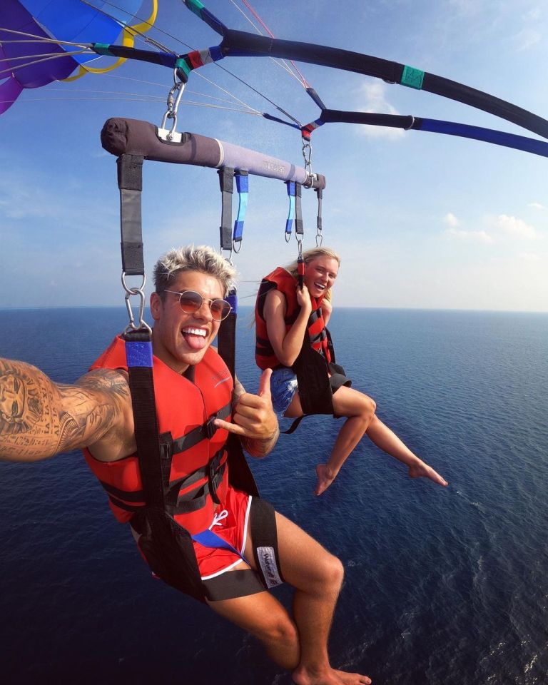 The pair have been living it up after announcing their engagement two years ago