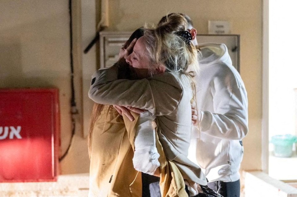 Mia was pictured with her mum and brother for the first time after she was kidnapped