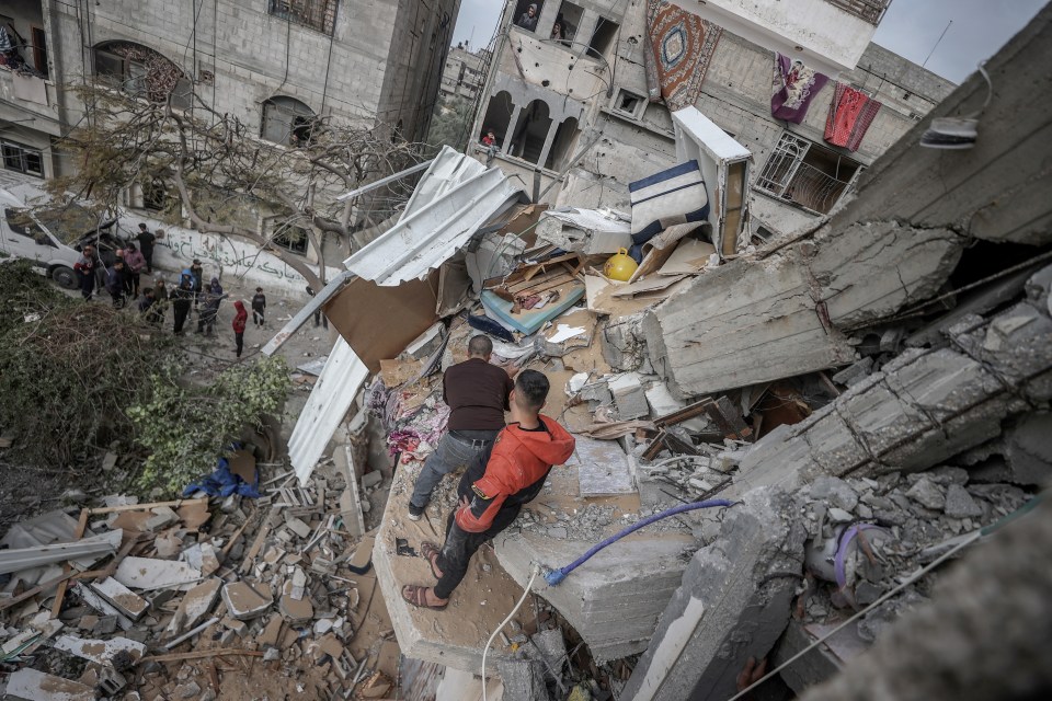 The destruction caused by an Israeli air strike