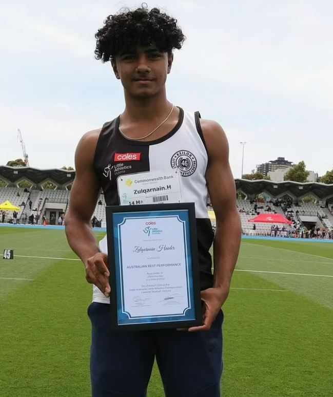The teen was a rising star at Keilor Little Athletics Club in Melbourne