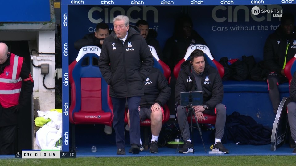 Roy Hodgson was spotted spitting on the sidelines