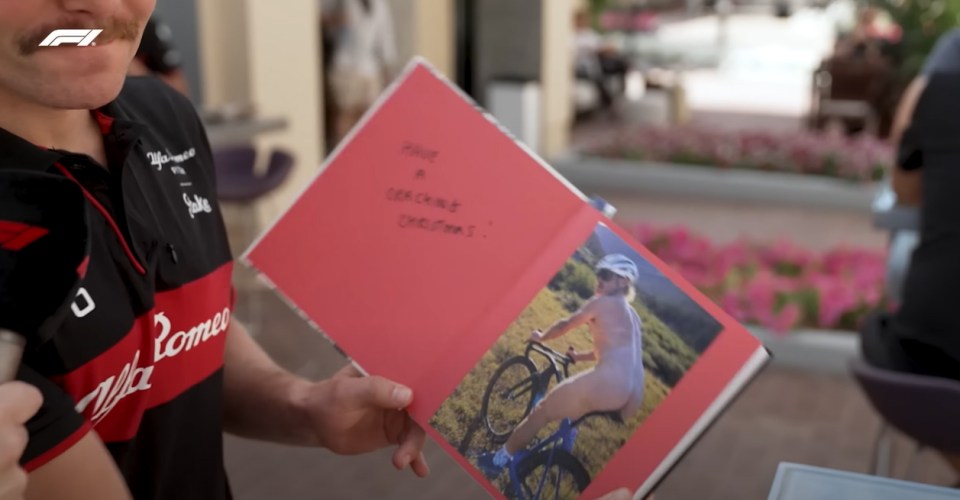 The Finn, 34, received an art book featuring snaps of his own backside