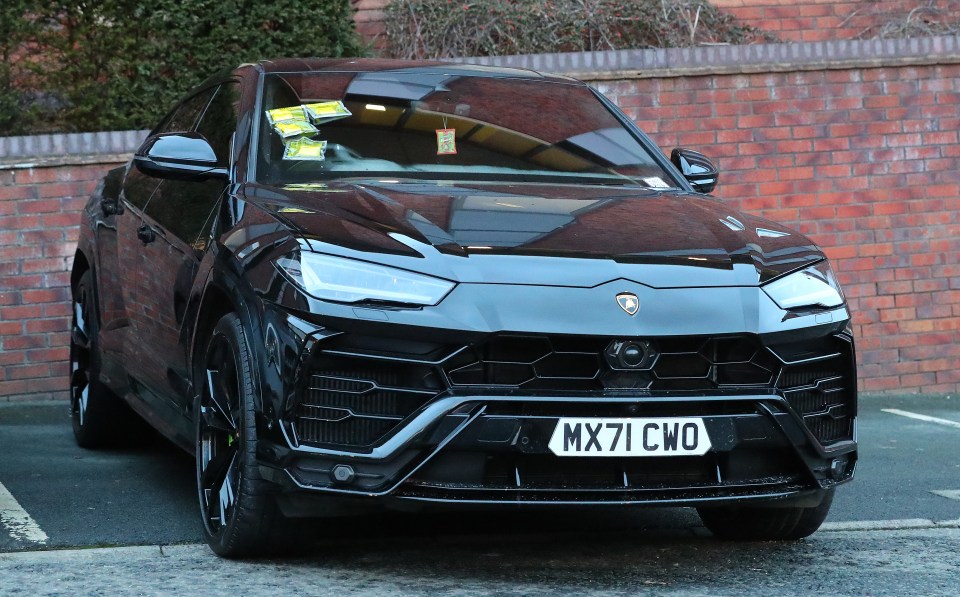 Luke Shaw's Lamborghini Urus was slapped with parking tickets after being left outside of Wilmslow train station