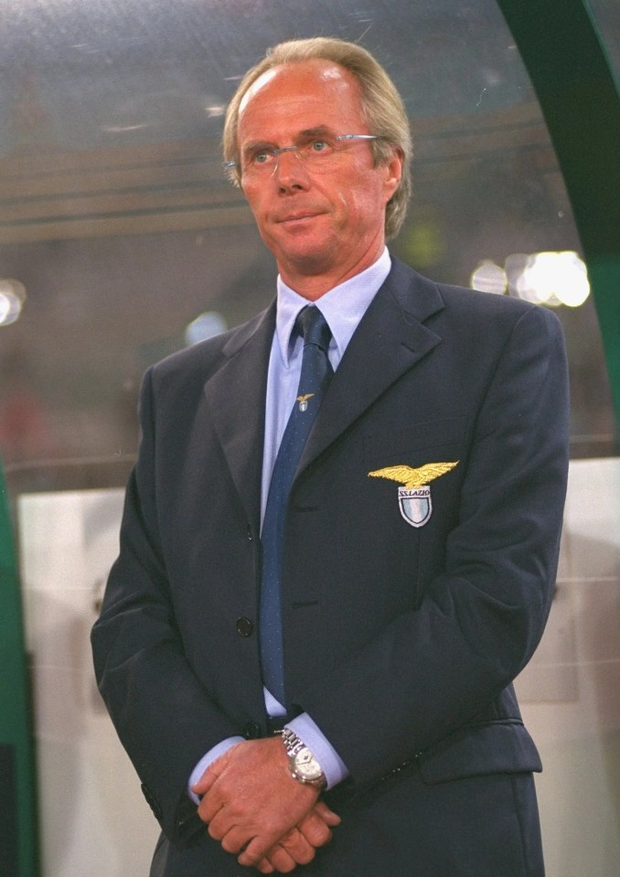 At Lazio. in Italy Eriksson scored his greatest success