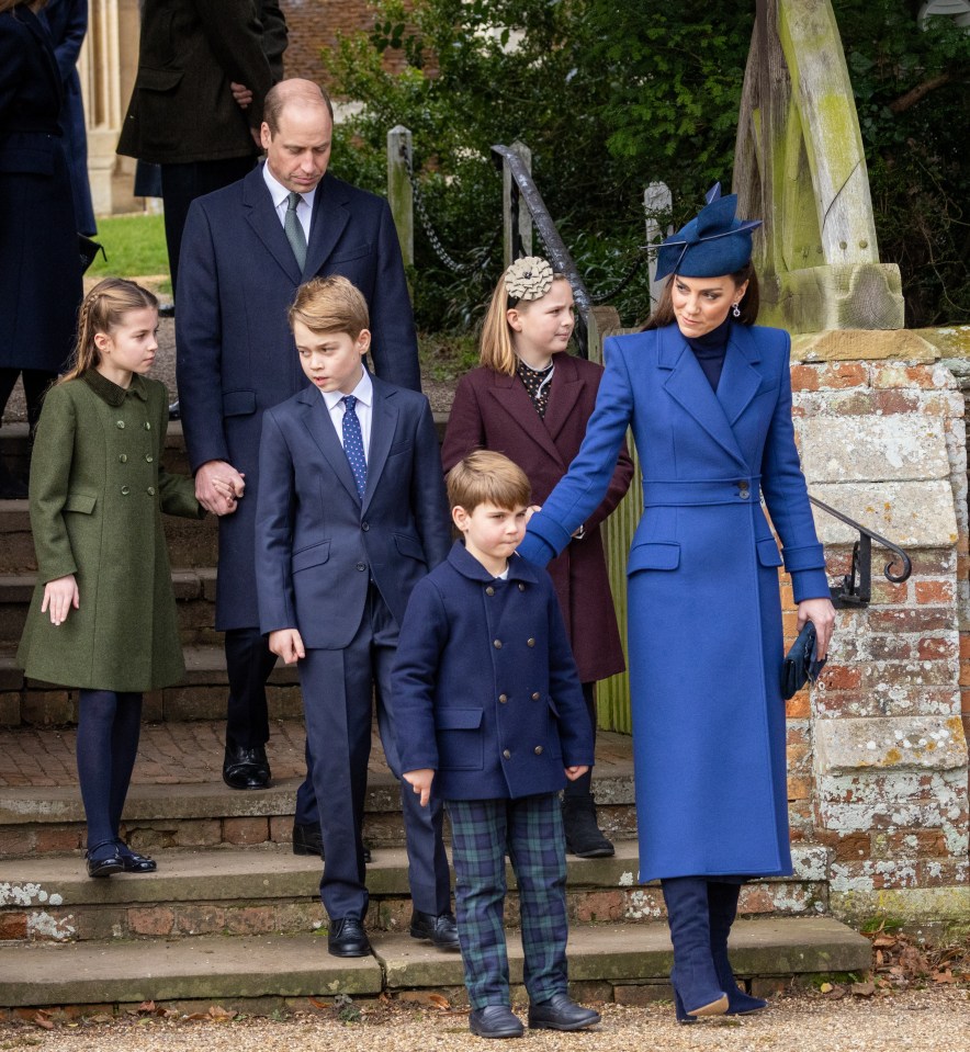 The Prince and Princess of Wales stepped out on Christmas Day with their kids