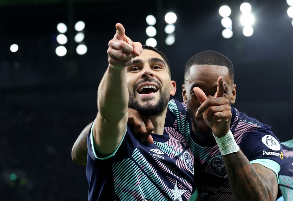 Maupay and Toney sparked a string of confrontations with this celebration