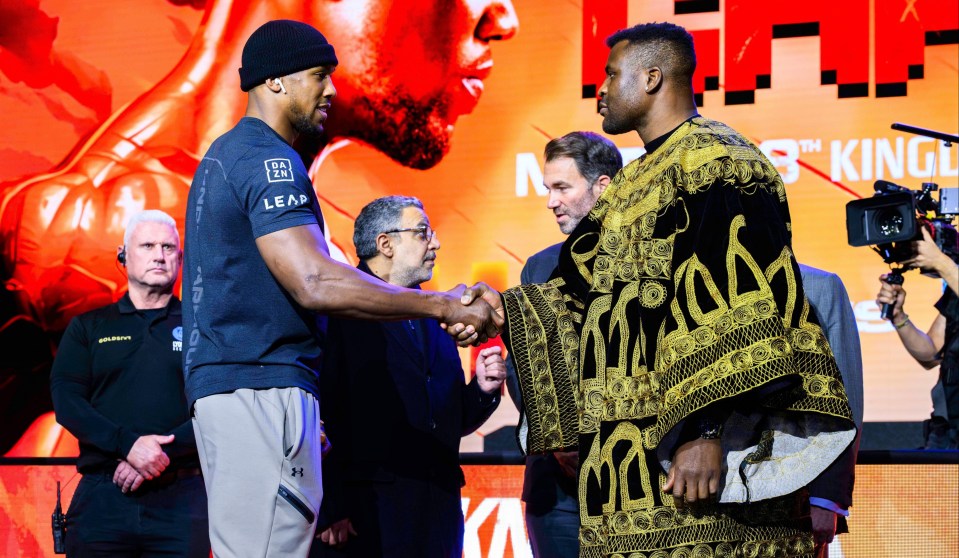 Anthony Joshua has revealed three names were proposed to him before he took the Francis Ngannou fight
