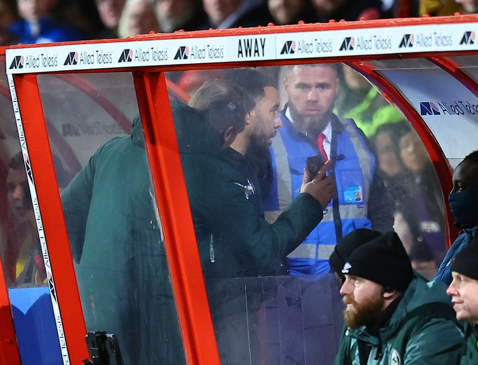 Troy Deeney pictured leaving the dug-out during last month's clash with Swindon