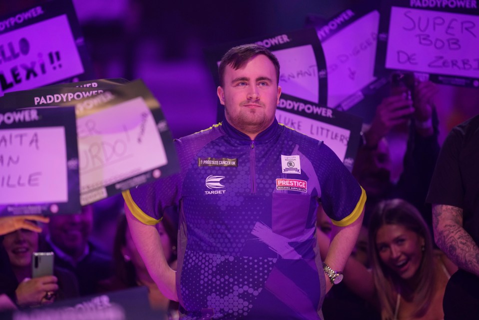 Luke Littler at the World Darts Championship.