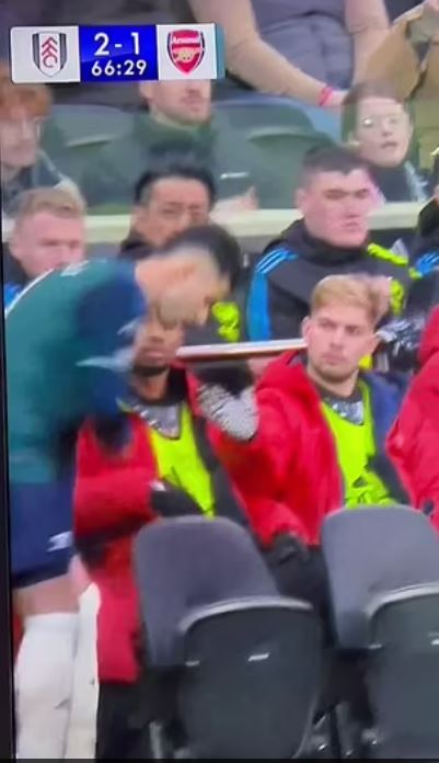 The Brazilian left his Arsenal team-mate hanging at Fulham